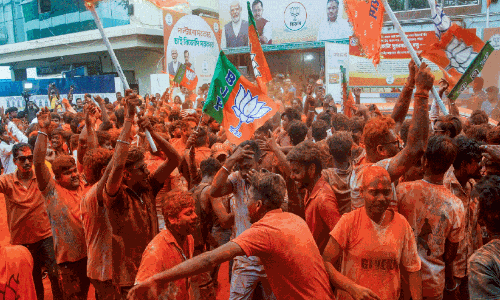 അ​പ്ര​മാ​ദി​ത്വ​മു​റ​പ്പി​ച്ച് ബി.​ജെ.​പി; ത​ക​ർ​ന്ന​ടി​ഞ്ഞ് പ്ര​തി​പ​ക്ഷം