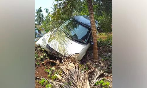 പാലക്കടവ് പാലത്തിന് സമീപം സംരക്ഷണ വേലിയില്ല; വീണ്ടും കാറപകടം