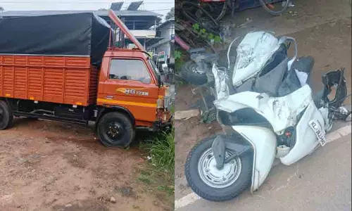 മകനെ റെയിൽവേ സ്റ്റേഷനിൽ എത്തിച്ച് മടങ്ങവേ പിതാവ് ലോറിയിടിച്ച് മരിച്ചു