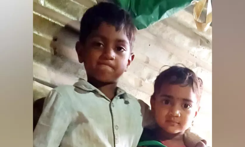 താമസിക്കുന്ന ഷെഡിന് തീപിടിച്ച് പിഞ്ചു സഹോദരങ്ങൾ മരിച്ചു താമസിക്കുന്ന ഷെഡിന് തീപിടിച്ച് പിഞ്ചു സഹോദരങ്ങൾ മരിച്ചു