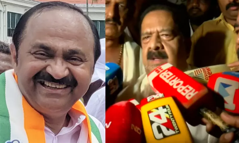 ‘മന്ത്രിസഭയിൽ ആര് വേണമെന്ന് തീരുമാനിക്കേണ്ടത് മുഖ്യമന്ത്രി, വി.ഡി. സതീശിന് എല്ലാവിധ ആശംസകളും’ -ചെന്നിത്തല ‘മന്ത്രിസഭയിൽ ആര് വേണമെന്ന് തീരുമാനിക്കേണ്ടത് മുഖ്യമന്ത്രി, വി.ഡി. സതീശിന് എല്ലാവിധ ആശംസകളും’ -ചെന്നിത്തല