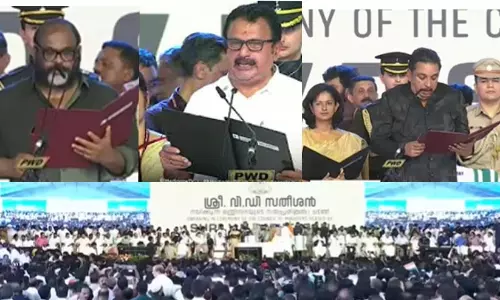 ‘സഗൗരവ’ത്തിൽ ഷിബു ബേബി ജോണും സി.പി. ജോണും, ഇംഗ്ലീഷിൽ തിളങ്ങി കെ. മുരളീധരൻ