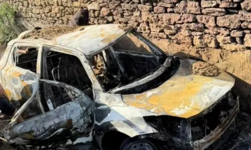 Car fire accident Car fire accident
