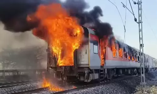 Train fire accident Train fire accident
