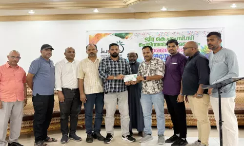 റ​മ​ദാ​ൻ റി​ലീ​ഫ് ഫ​ണ്ട് കൈ​മാ​റി ജി​ദ്ദ ഹം​ദാ​നി​യ കെ.​എം.​സി.​സി