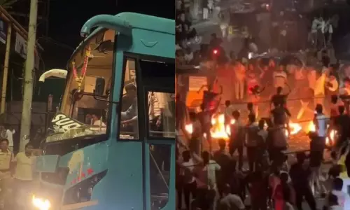 ഐ.പി.എൽ ആവേശം അക്രമമായി; കുർണൂലിൽ ആർ.സി.ബി ആരാധകർ ബസ് തകർത്തു, ഗതാഗതം തടസ്സപ്പെടുത്തി