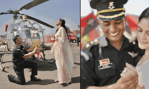 Army Pilot love proposal
