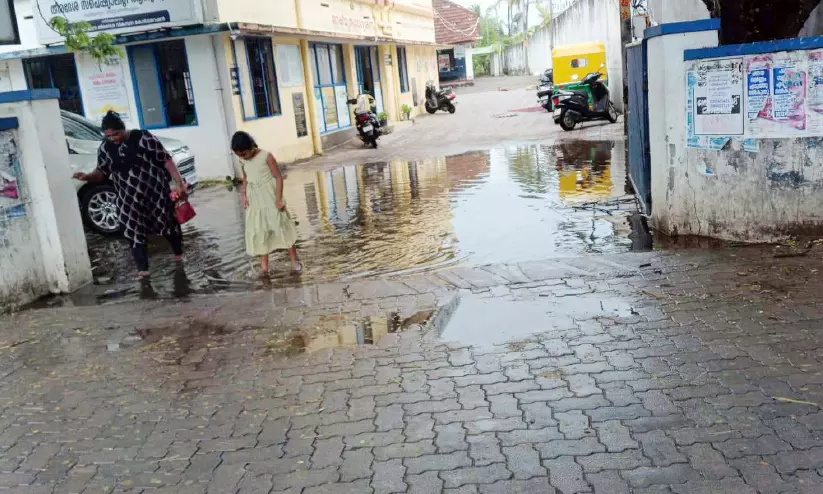 വലിയതുറ തീരദേശ ആശുപത്രിയിലെ വഴിമുടക്കി വെള്ളക്കെട്ട് വലിയതുറ തീരദേശ ആശുപത്രിയിലെ വഴിമുടക്കി വെള്ളക്കെട്ട്