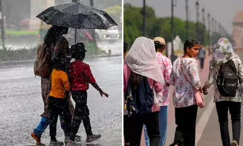 ഒരു വശത്ത് പെരുമഴ, മറു വശത്ത് ഉഷ്ണക്കാറ്റ്; കേരളത്തിൽ ഓറഞ്ച് അലർട്ട്, ഡൽഹിയിൽ താപനില 44 ഡിഗ്രിയിലേക്ക്