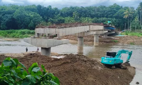 മുപ്പിനി പാലം നിര്മാണം പാതിവഴിയില്; ഈ മഴക്കാലത്തും രക്ഷയില്ല മുപ്പിനി പാലം നിര്മാണം പാതിവഴിയില്; ഈ മഴക്കാലത്തും രക്ഷയില്ല