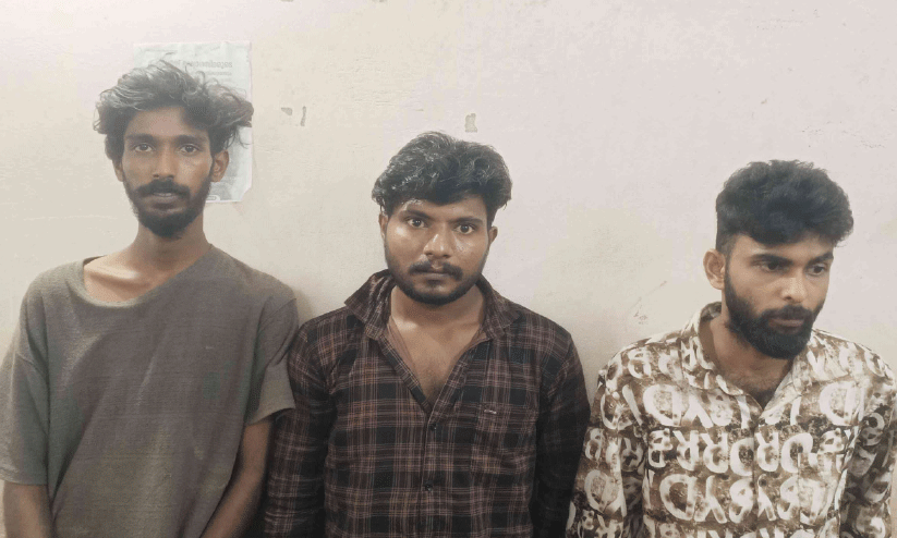 കഞ്ചാവുമായി മൂന്നുപേർ പിടിയിൽ കഞ്ചാവുമായി മൂന്നുപേർ പിടിയിൽ