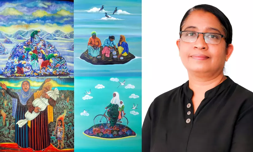 ചിത്രകലയിലെ പെൺപ്രതിരോധം ചിത്രകലയിലെ പെൺപ്രതിരോധം