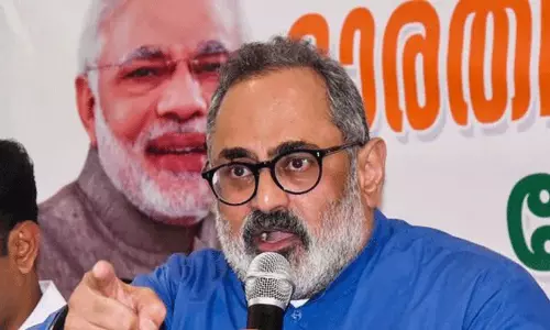 സുന്ദർ പിച്ചെക്കെതിരായ ഫലസ്തീൻ അനുകൂല മുദ്രാവാക്യവും ബഹിഷ്കരണവും ‘അങ്ങേയറ്റം വിവരക്കേട്’; വിദ്യാർഥികളെ വിമർശിച്ച് രാജീവ് ചന്ദ്രശേഖർ