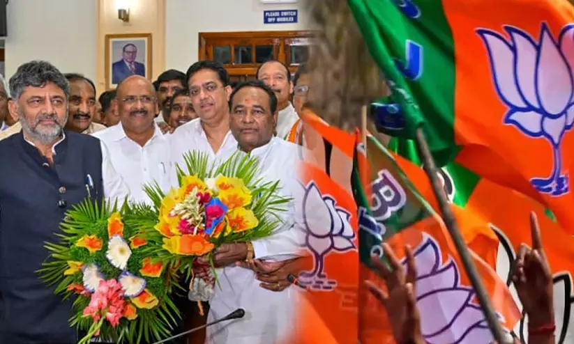 കർണാടക എം.എൽ.സി തെരഞ്ഞെടുപ്പിൽ ക്രോസ് വോട്ട് ചെയ്തത് 11 എം.എൽ.എമാർ; വിട്ടുവീഴ്ചയില്ലെന്ന് ബി.ജെ.പി, നേതാക്കളെ ഡൽഹിയിലേക്ക് വിളിപ്പിച്ചു കർണാടക എം.എൽ.സി തെരഞ്ഞെടുപ്പിൽ ക്രോസ് വോട്ട് ചെയ്തത് 11 എം.എൽ.എമാർ; വിട്ടുവീഴ്ചയില്ലെന്ന് ബി.ജെ.പി, നേതാക്കളെ ഡൽഹിയിലേക്ക് വിളിപ്പിച്ചു