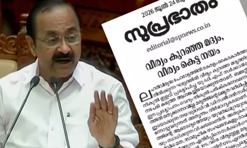 വീര്യം കെട്ട നയം: മദ്യ നികുതിയിളവിൽ സർക്കാരിനെതിരെ രൂക്ഷവിമർശനവുമായി സുപ്രഭാതം