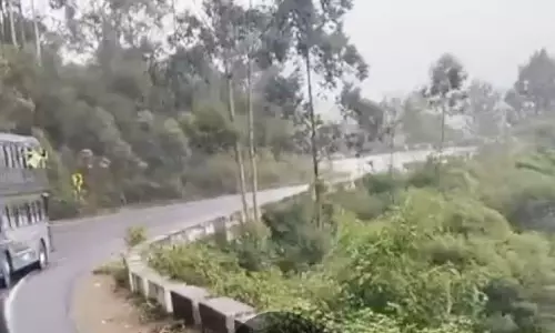 ഡബിൾഡെക്കർ ബസിൽ വിനോദ സഞ്ചാരിയുടെ അപകട യാത്ര ഡബിൾഡെക്കർ ബസിൽ വിനോദ സഞ്ചാരിയുടെ അപകട യാത്ര