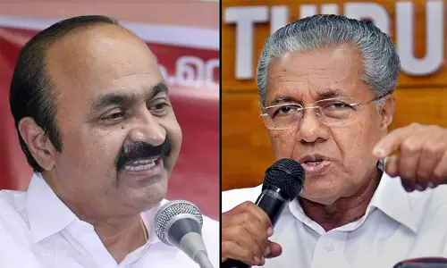 ‘വീര്യം കുറഞ്ഞ മദ്യം മദ്യാസക്തി കുറക്കും, വിൽക്കണോയെന്ന് കേരളം ചർച്ച ചെയ്യട്ടെ’ -വി.ഡി. സതീശൻ; മദ്യവ്യാപനത്തിനുള്ള ലൈസൻസെന്ന് പിണറായി ‘വീര്യം കുറഞ്ഞ മദ്യം മദ്യാസക്തി കുറക്കും, വിൽക്കണോയെന്ന് കേരളം ചർച്ച ചെയ്യട്ടെ’ -വി.ഡി. സതീശൻ; മദ്യവ്യാപനത്തിനുള്ള ലൈസൻസെന്ന് പിണറായി