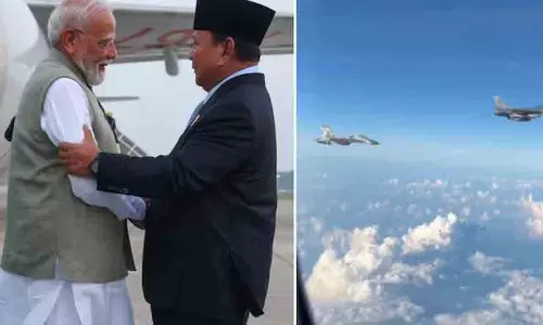 `ഭാരത് മാതാ കീ ജയ്; ത്രിരാഷ്ട്ര സന്ദർശനത്തിനെത്തിയ ഇന്ത‍്യന്‍ പ്രധാനമന്ത്രിക്ക് സ്വീകരണുമായി ഇന്തോനേഷ‍്യന്‍ പ്രസിഡന്‍റ്