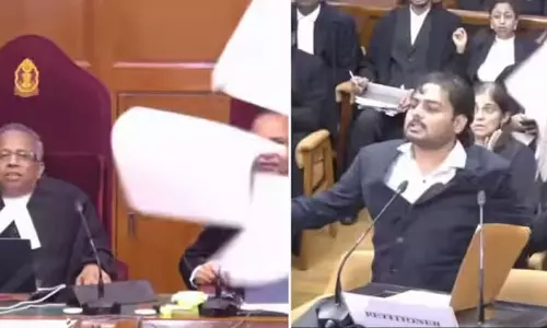 ജസ്റ്റിസിനെതിരെ യുവാവിന്റെ അസഭ്യവർഷം, രേഖകൾ കീറിയെറിഞ്ഞു; സുപ്രീംകോടതിയിൽ നാടകീയ രംഗങ്ങൾ