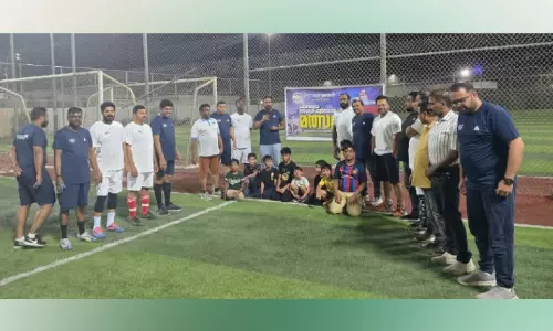 ലഹരിക്കെതിരെ ജുബൈൽ ഒ.ഐ.സി.സി; ‘തൂഫാൻ’ പ്രചാരണത്തിന് ഐക്യദാർഢ്യമായി സൗഹൃദ ഫുട്ബാൾ മത്സരം