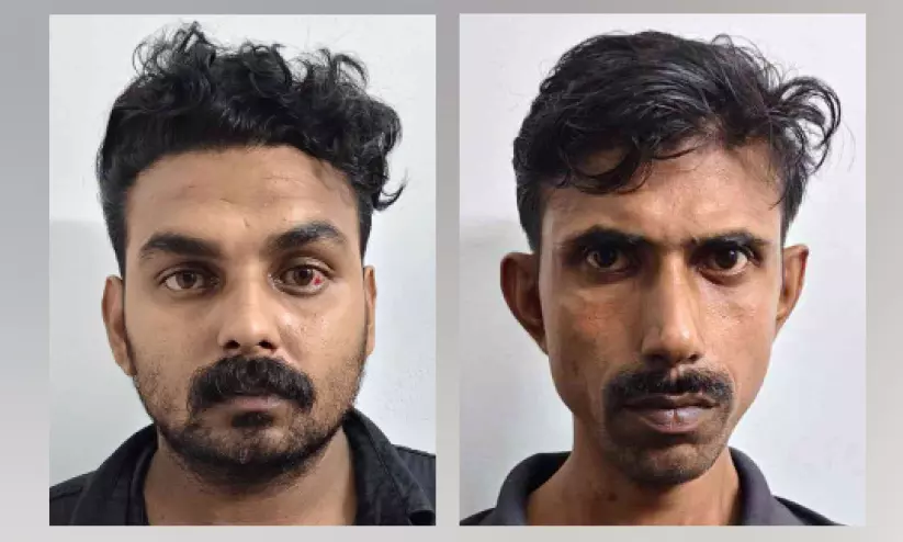 വിൽപനക്കായി എം.ഡി.എം.എ പാക്കറ്റുകളാക്കുന്നതിനിടെ രണ്ടുപേർ പിടിയിൽ വിൽപനക്കായി എം.ഡി.എം.എ പാക്കറ്റുകളാക്കുന്നതിനിടെ രണ്ടുപേർ പിടിയിൽ