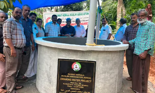 തെളിനീർ പകർന്ന് കെ.കെ.എം.എ കുടിവെള്ളപദ്ധതി തുടരുന്നു