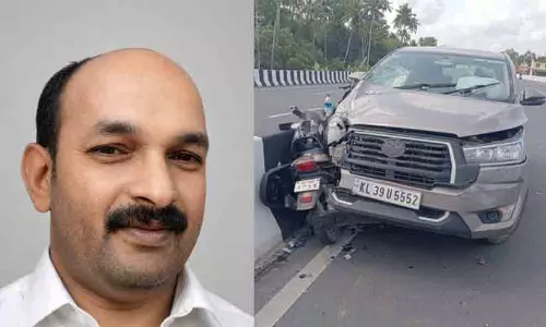 ദേശീയ പാതയിൽ കാറും സ്‌കൂട്ടറും കൂട്ടിയിടിച്ച് ഗൃഹനാഥൻ മരിച്ചു