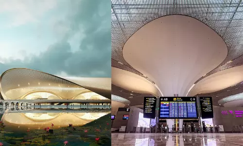 അബുദാബിയിൽ നിന്ന് ആദ്യ വിമാനമെത്തി; നവി മുംബൈ അന്താരാഷ്ട്ര വിമാനത്താവളത്തിൽ ആഗോള സർവീസുകൾക്ക് തുടക്കം