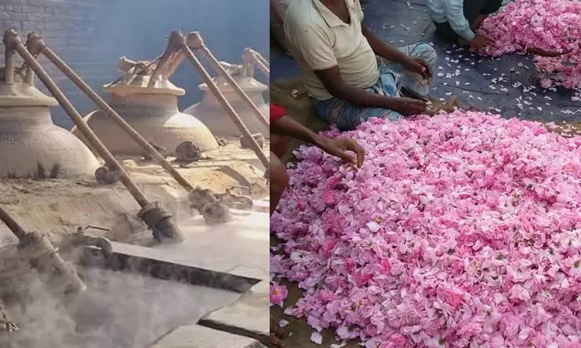 വിറകടുപ്പിൽ വാറ്റിയെടുക്കുന്ന മണ്ണിന്റെയും മുല്ലപ്പൂവിന്റെയും അത്തർ മണക്കുന്ന ഇന്ത്യൻ നഗരം വിറകടുപ്പിൽ വാറ്റിയെടുക്കുന്ന മണ്ണിന്റെയും മുല്ലപ്പൂവിന്റെയും അത്തർ മണക്കുന്ന ഇന്ത്യൻ നഗരം