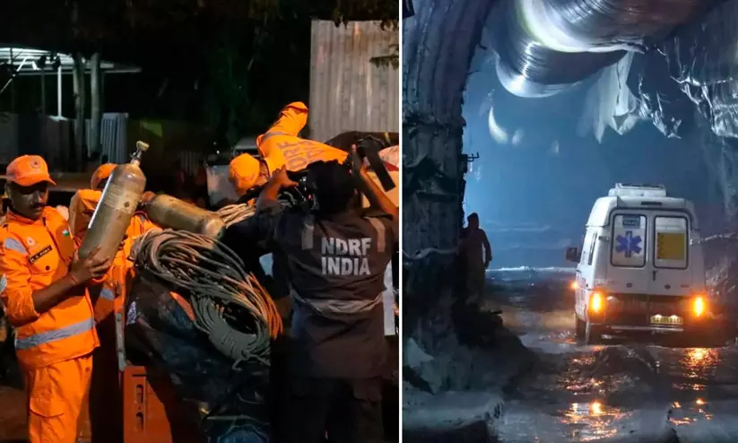 സിക്കിം തുരങ്ക അപകടം: 20 മരണം, തിരച്ചിൽ തുടരുന്നു സിക്കിം തുരങ്ക അപകടം: 20 മരണം, തിരച്ചിൽ തുടരുന്നു
