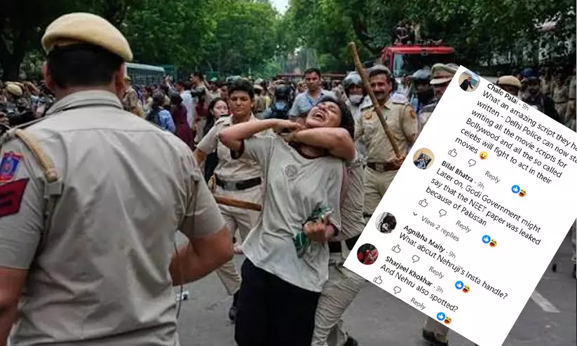 സി.ജെ.പി സമരം: പാകിസ്താനി സോഷ്യൽ മീഡിയ അക്കൗണ്ടുകൾ പോസ്റ്റിടുന്നെന്ന് ഡൽഹി പൊലീസ്; നല്ല തിരക്കഥയെന്ന് മറുപടിയുമായി നെറ്റിസൺ സി.ജെ.പി സമരം: പാകിസ്താനി സോഷ്യൽ മീഡിയ അക്കൗണ്ടുകൾ പോസ്റ്റിടുന്നെന്ന് ഡൽഹി പൊലീസ്; നല്ല തിരക്കഥയെന്ന് മറുപടിയുമായി നെറ്റിസൺ