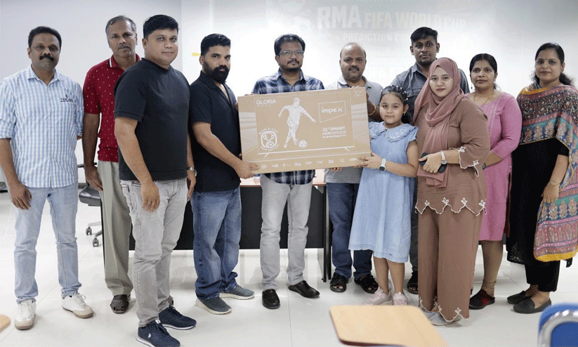 ആർ.എം.എ ഫിഫ ഫുട്ബാൾ പ്രവചന മത്സര വിജയിക്ക് ഇംപക്സ് സ്മാർട്ട് ടി.വി സമ്മാനിച്ചു ആർ.എം.എ ഫിഫ ഫുട്ബാൾ പ്രവചന മത്സര വിജയിക്ക് ഇംപക്സ് സ്മാർട്ട് ടി.വി സമ്മാനിച്ചു