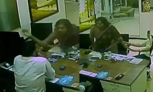 ബാങ്ക് മാനേജറുടെ മുഖത്തടിച്ച കരുണാനിധിയുടെ കൊച്ചുമകൾക്കെതിരെ കേസ്; സി.സി.ടി.വി ദൃശ്യങ്ങൾ പുറത്ത്