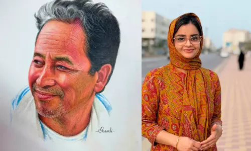 ജെൻ സി സമരത്തിന് ഐക്യദാർഢ്യം; സോനം വാങ്ചുക്കിെൻറ റിയലിസ്റ്റിക് ചിത്രവുമായി ഷംലി ഫൈസൽ