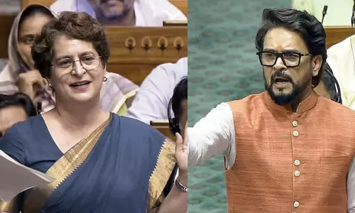 Priyanka Gandhi Anurag Thakur Priyanka Gandhi Anurag Thakur