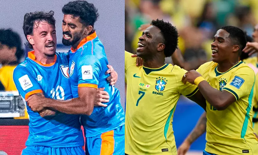 ചരിത്രത്തിലാദ്യം; ഇന്ത്യയും ബ്രസീലും നേർക്കുനേർ: ഒക്ടോബർ 3-ന് കൊൽക്കത്തയിൽ സ്വപ്നപോരാട്ടം ചരിത്രത്തിലാദ്യം; ഇന്ത്യയും ബ്രസീലും നേർക്കുനേർ: ഒക്ടോബർ 3-ന് കൊൽക്കത്തയിൽ സ്വപ്നപോരാട്ടം