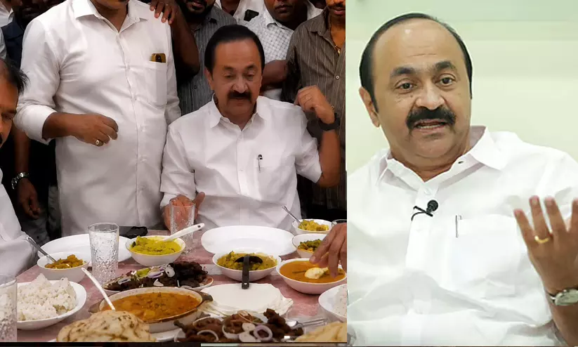 ‘മൂന്ന് മണിക്ക് ഞാനൊന്ന് ഭക്ഷണം കഴിച്ചുപോയി...’, പൊന്നാനിയിലെ വിവാദത്തിൽ വിശദീകരണവുമായി വി.ഡി. സതീശൻ ‘മൂന്ന് മണിക്ക് ഞാനൊന്ന് ഭക്ഷണം കഴിച്ചുപോയി...’, പൊന്നാനിയിലെ വിവാദത്തിൽ വിശദീകരണവുമായി വി.ഡി. സതീശൻ