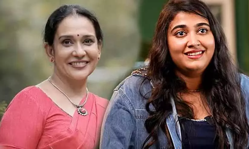 Vismaya Mohanlal and Mala Parvathy Vismaya Mohanlal and Mala Parvathy