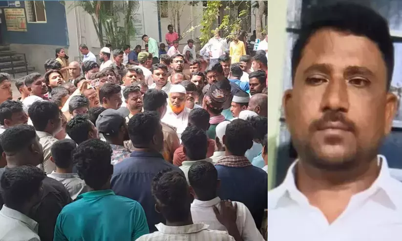 ഭാര്യയുടെ പരാതിയിൽ കസ്റ്റഡിയിലെടുത്ത യുവാവ് മരിച്ചു; പൊലീസ് മർദിച്ച് കൊന്നതെന്ന് ഭാര്യ; എസ്.ഐക്കും കോൺസ്റ്റബിളിനും എതിരെ കേസ് ഭാര്യയുടെ പരാതിയിൽ കസ്റ്റഡിയിലെടുത്ത യുവാവ് മരിച്ചു; പൊലീസ് മർദിച്ച് കൊന്നതെന്ന് ഭാര്യ; എസ്.ഐക്കും കോൺസ്റ്റബിളിനും എതിരെ കേസ്