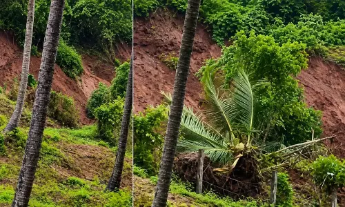 പാണക്കാട്ട് വൻ മണ്ണിടിച്ചിൽ: പരപ്പനങ്ങാടി- നാടുകാണി പാതയിൽ ഗതാഗതം പൂർണമായി തടസ്സപ്പെട്ടു പാണക്കാട്ട് വൻ മണ്ണിടിച്ചിൽ: പരപ്പനങ്ങാടി- നാടുകാണി പാതയിൽ ഗതാഗതം പൂർണമായി തടസ്സപ്പെട്ടു
