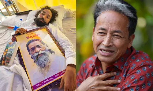 ലക്ഷ്യം സർക്കാരിന്റെ മനസ്സാക്ഷിയെ ഉണർത്തുകയാണ്, ജീവനൊടുക്കലല്ല; ഝാർഖണ്ഡിലെ പ്രക്ഷോഭത്തിന് പിന്തുണയുമായി സോനം വാങ്ചുക്