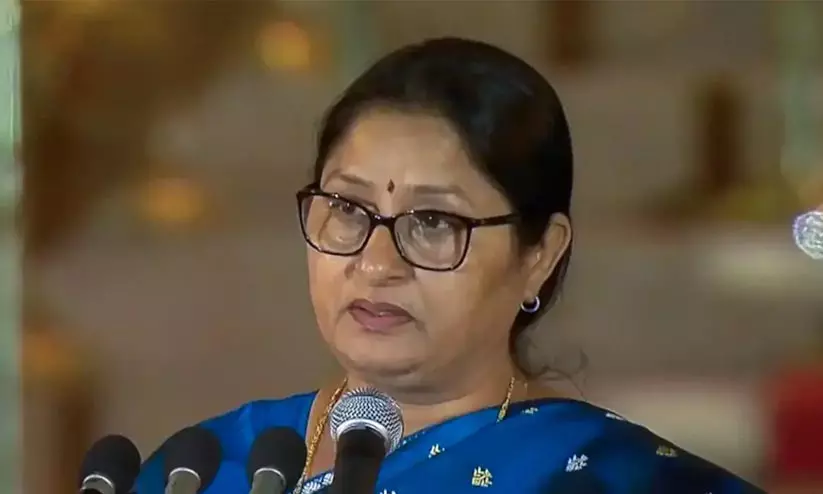 Union Minister Annapurna Devi criticizes the silence of the Congress and Rahul Gandhi. Union Minister Annapurna Devi criticizes the silence of the Congress and Rahul Gandhi.