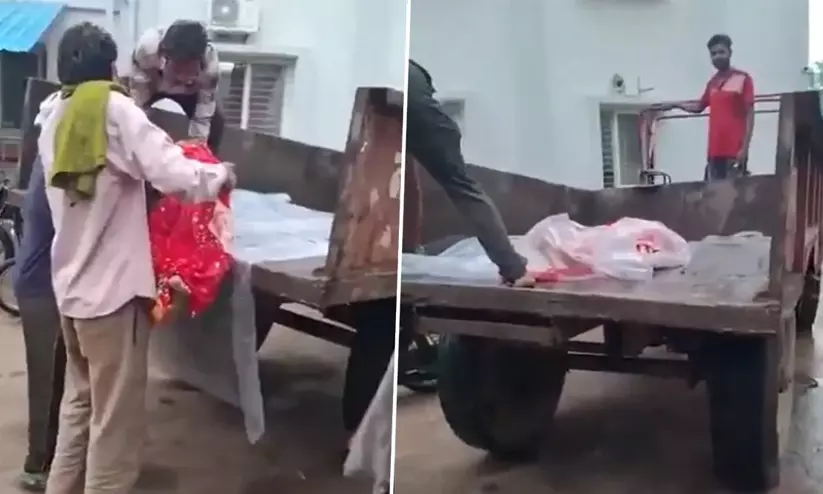 Womans Body Sent Home in Garbage Vehicle Womans Body Sent Home in Garbage Vehicle