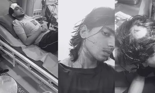 Students injured in the EFLU campus attack receiving treatment