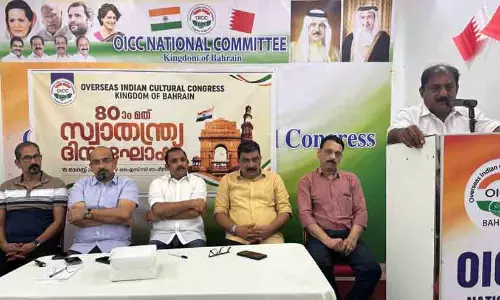 എട്ടു പതിറ്റാണ്ടിന് ശേഷവും ജാതി ചിന്തകൾ നമ്മുടെ സ്വാതന്ത്ര്യത്തിന്റെ ശോഭ കെടുത്തുന്നു - ഒ.ഐ.സി.സി ബഹ്‌റൈൻ