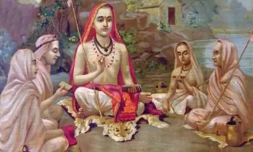 Adi Shankaracharya - Painting by Raja Ravi Varma
