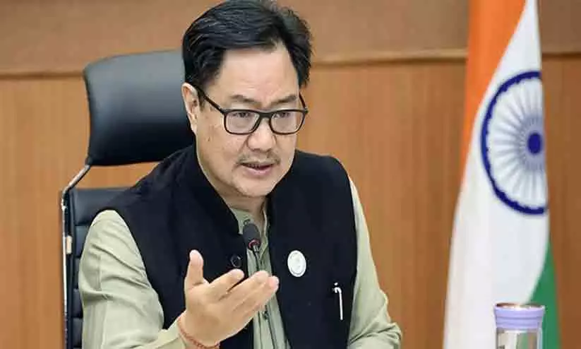 Union Minister Kiren Rijiju addressing the media regarding Parliament session Union Minister Kiren Rijiju addressing the media regarding Parliament session
