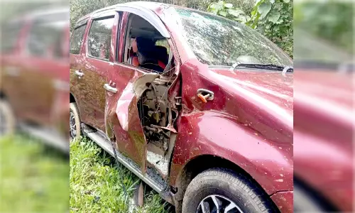 വ​ട​ശ്ശേ​രി​ക്ക​ര കു​മ്പ​ള​ത്താ​മ​ണ്ണി​ൽ കാ​ട്ടാ​ന ആ​ക്ര​മ​ണം; കാ​ർ ത​ക​ർ​ത്തു