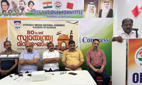 എട്ടു പതിറ്റാണ്ടിന് ശേഷവും ജാതി ചിന്തകൾ നമ്മുടെ സ്വാതന്ത്ര്യത്തിന്റെ ശോഭ കെടുത്തുന്നു - ഒ.ഐ.സി.സി ബഹ്‌റൈൻ