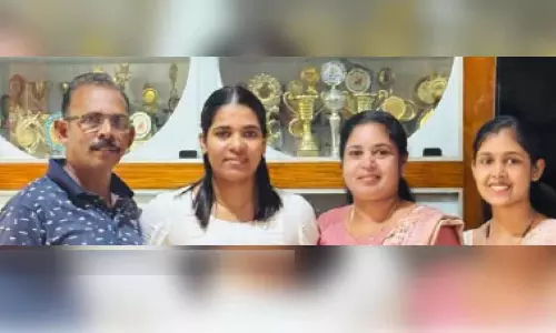Treesa Jolly with family